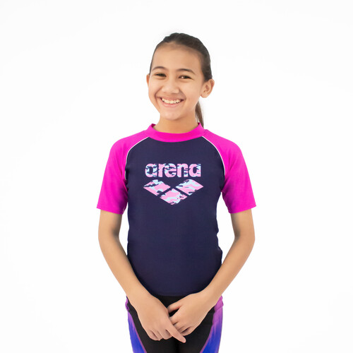 Arena Junior UV S/S Swim Top- AUV23380-NBPK
